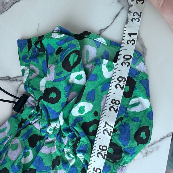 Diane Von Furstenberg Green Leopard Print Nylon Joggers - Picture 9 of 9